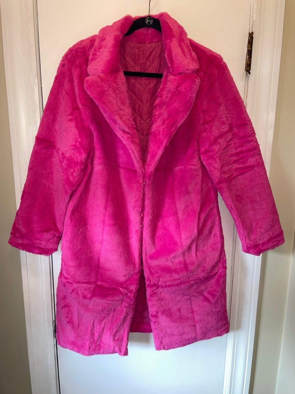 Women's Pink Fluffy Coat